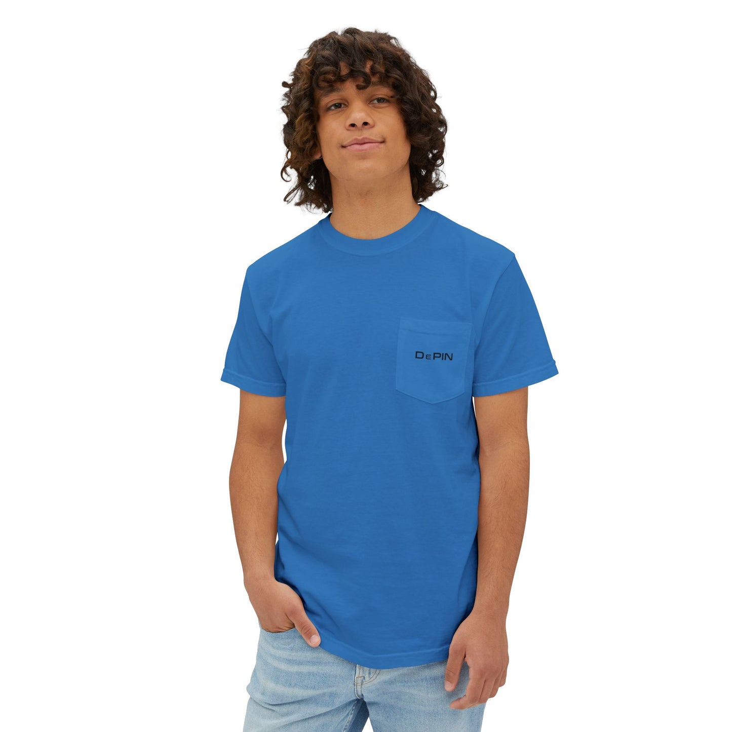 DePIN Unisex Garment-Dyed Pocket T-Shirt