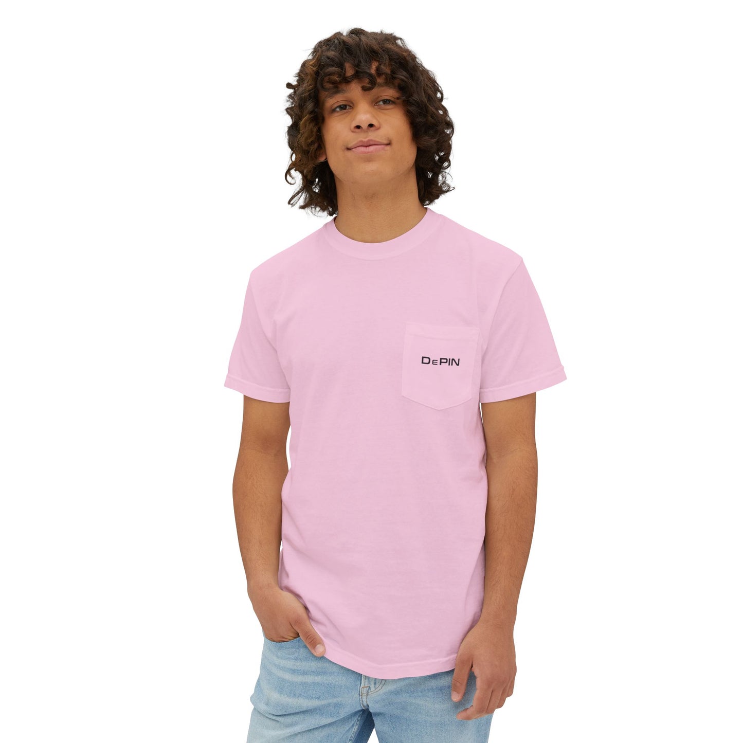 DePIN Unisex Garment-Dyed Pocket T-Shirt