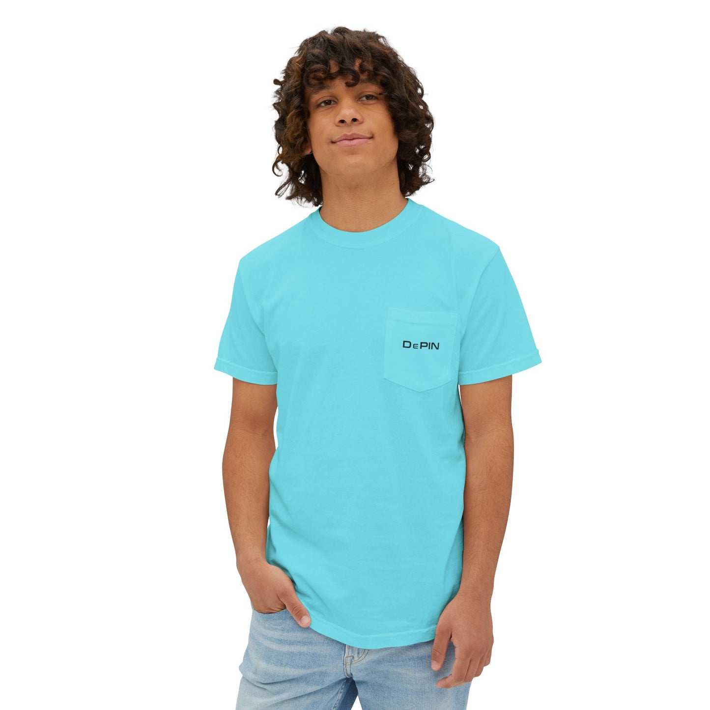 DePIN Unisex Garment-Dyed Pocket T-Shirt