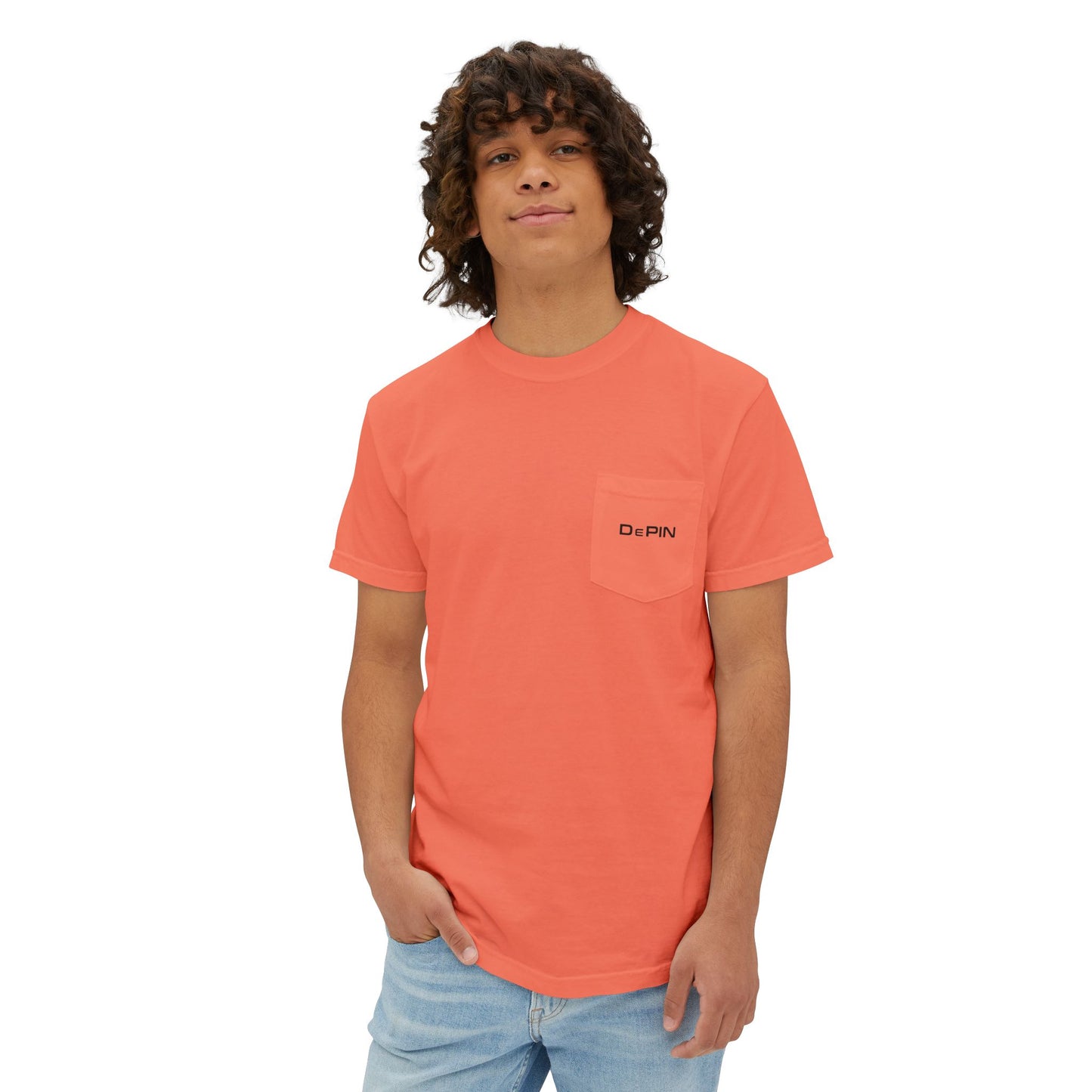 DePIN Unisex Garment-Dyed Pocket T-Shirt