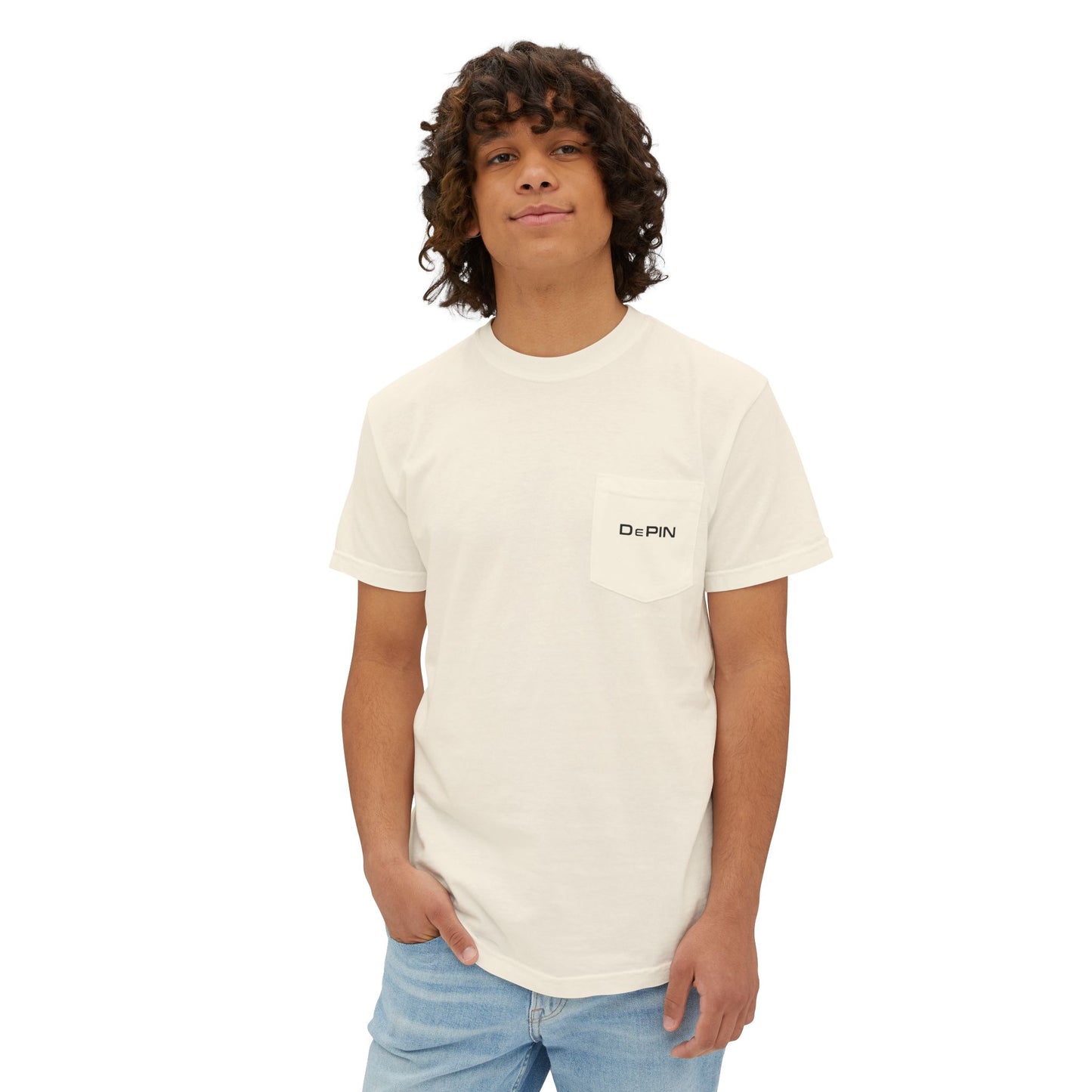 DePIN Unisex Garment-Dyed Pocket T-Shirt