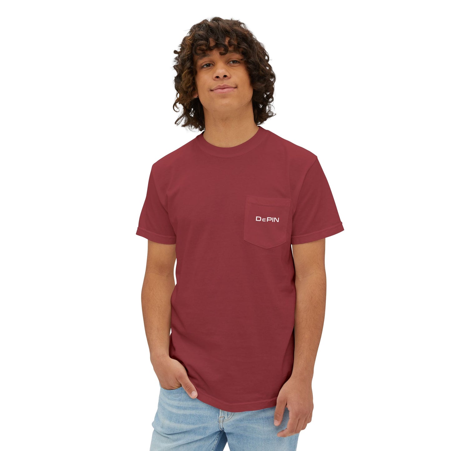 DePIN Unisex Garment-Dyed Pocket T-Shirt