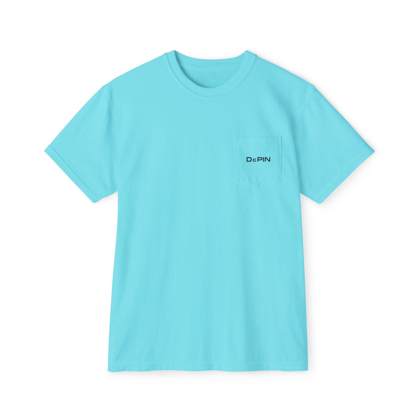 DePIN Unisex Garment-Dyed Pocket T-Shirt