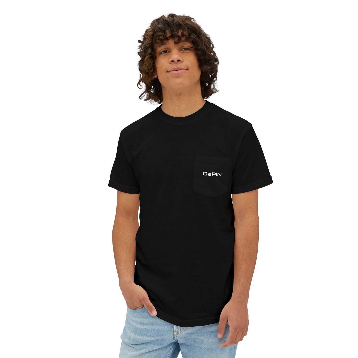 DePIN Unisex Garment-Dyed Pocket T-Shirt