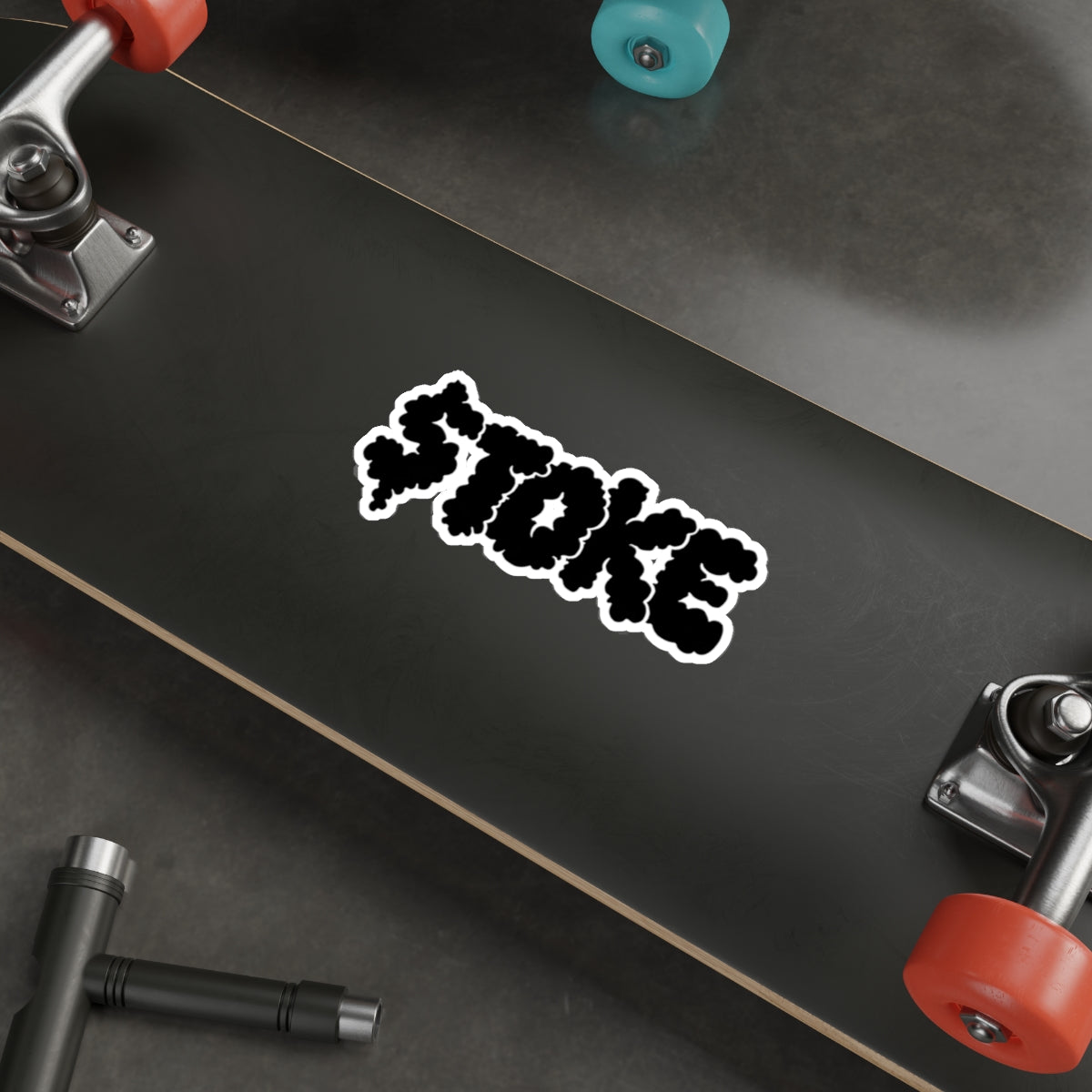 TOKE Black Smoke Die-Cut Stickers