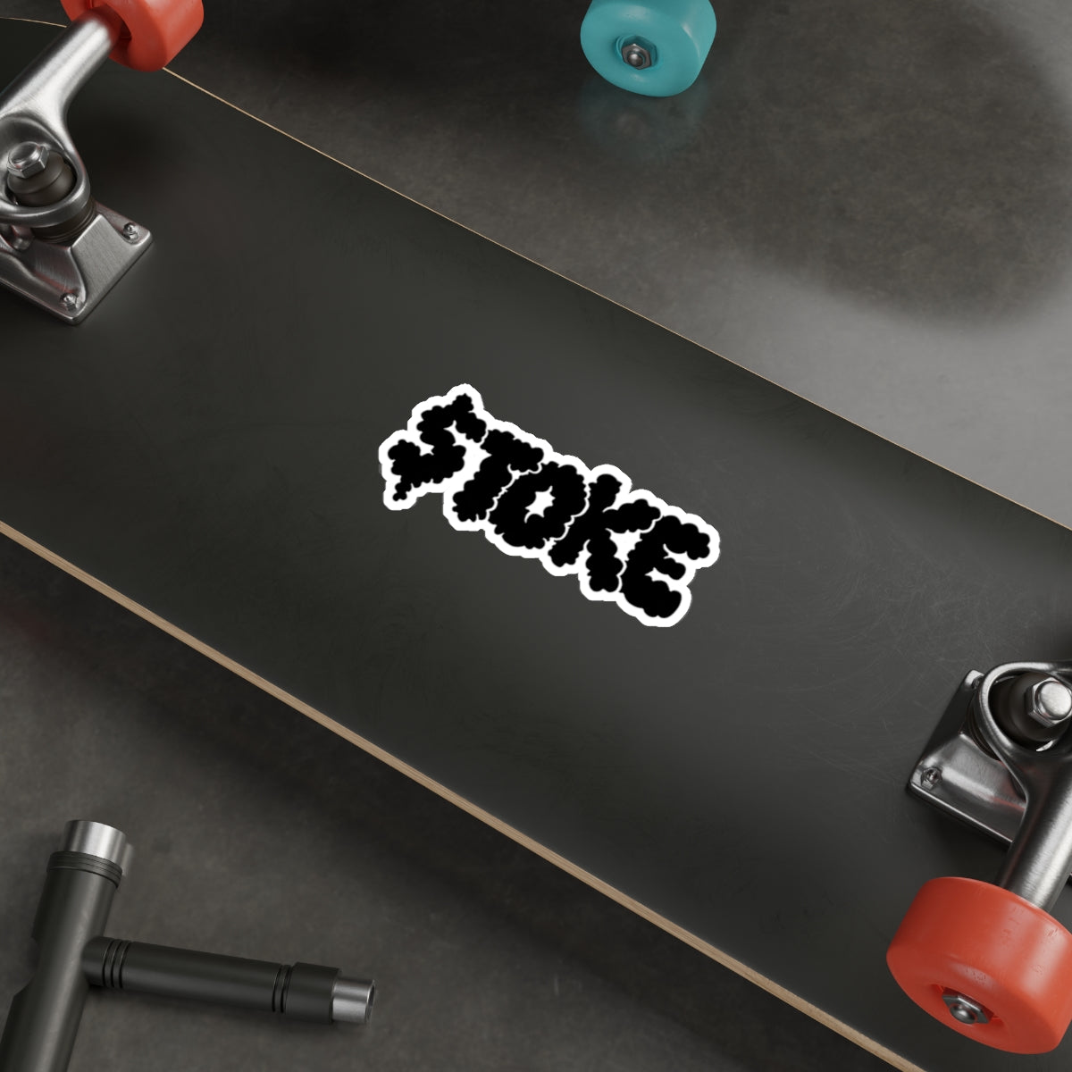 TOKE Black Smoke Die-Cut Stickers